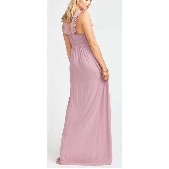 Show Me Your Mumu June Maxi Bridesmaid Formal Dress Antique Rose Chiffon NWT XXS - Picture 2 of 8